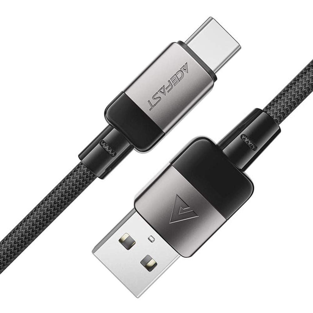 Data- en Oplaadkabel USB-A - USB-C Acefast C9-04, 18W, 1.2m, Zwart
