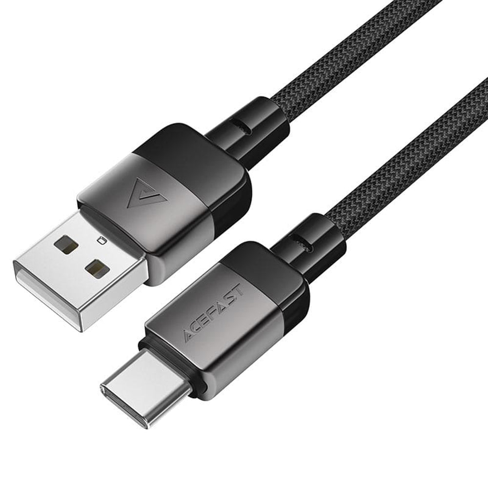 Data- en Oplaadkabel USB-A - USB-C Acefast C9-04, 18W, 1.2m, Zwart