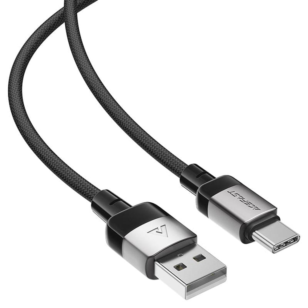 Data- en Oplaadkabel USB-A - USB-C Acefast C9-04, 18W, 1.2m, Zwart