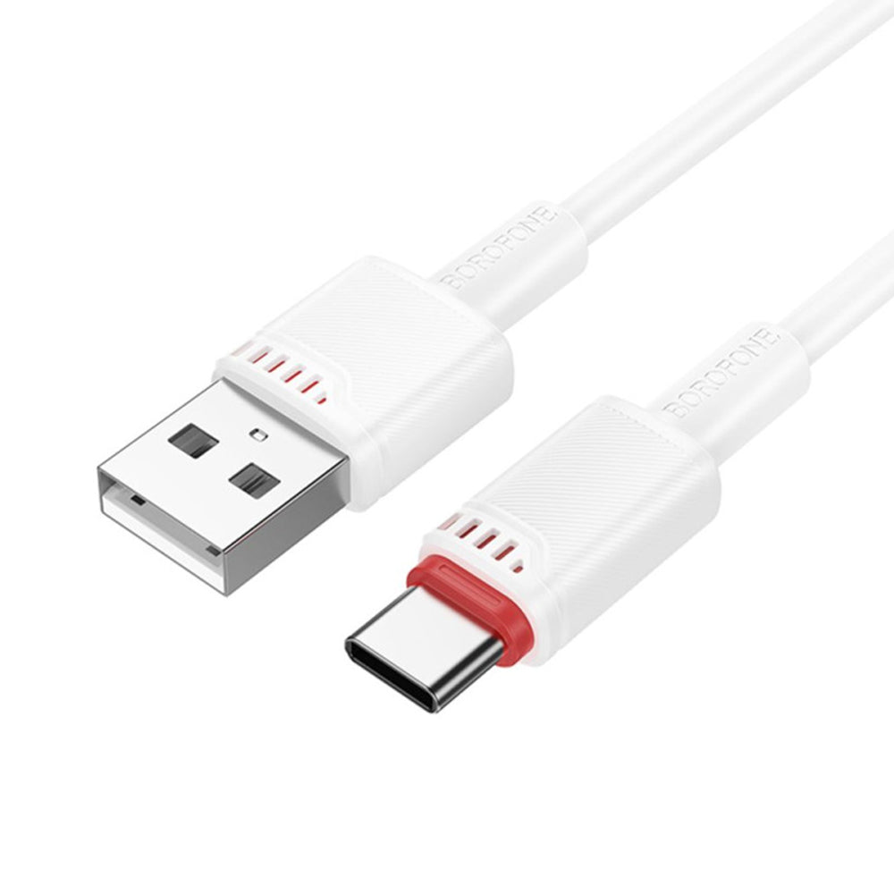 Data- en Oplaadkabel USB-A - USB-C Borofone BX110 Beneficio, 18W, 1m, Wit