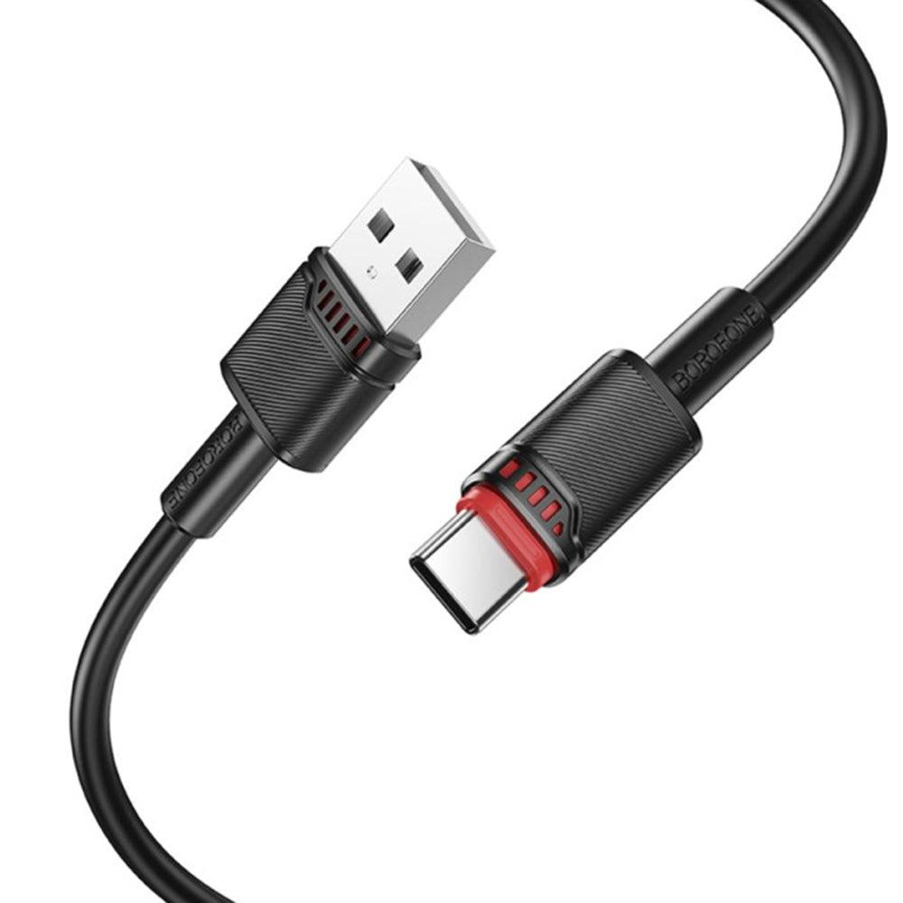 Data- en Oplaadkabel USB-A - USB-C Borofone BX110 Beneficio, 18W, 1m, Wit