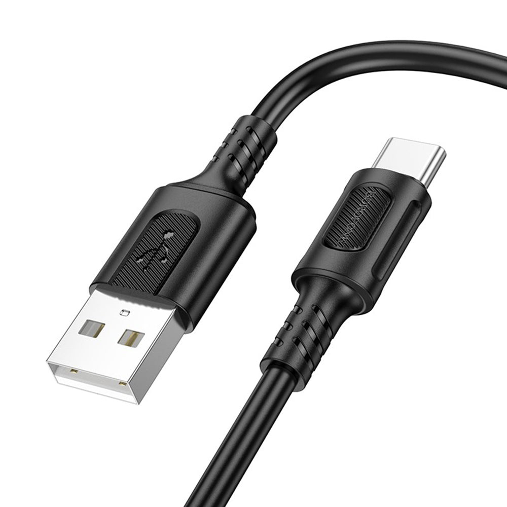 Data- en Oplaadkabel USB-A - USB-C Borofone BX111 Feliz, 20W, 1m, Zwart