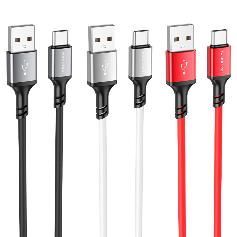 Data- en Oplaadkabel USB-A - USB-C Borofone BX83, 18W, 1m, Zwart