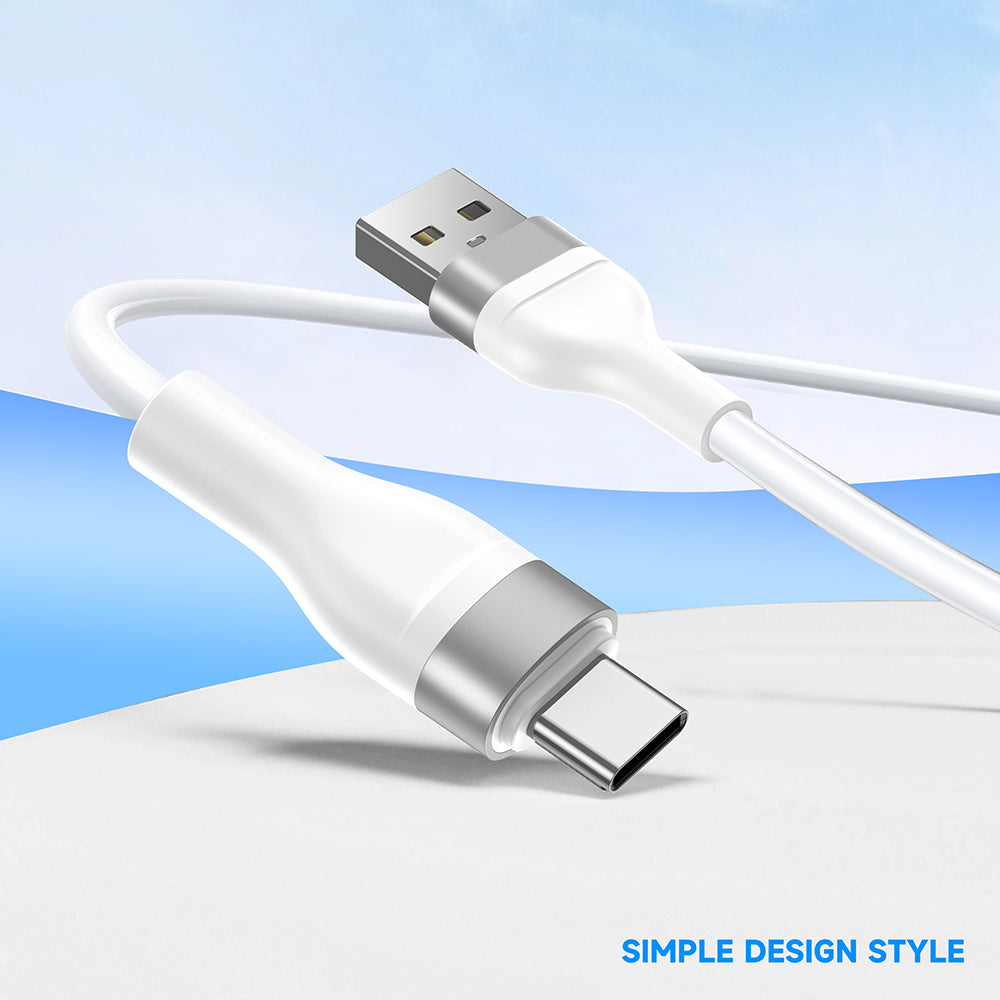 Data- en Oplaadkabel USB-A - USB-C Lito LD02C, 18W, 1.2m, Wit