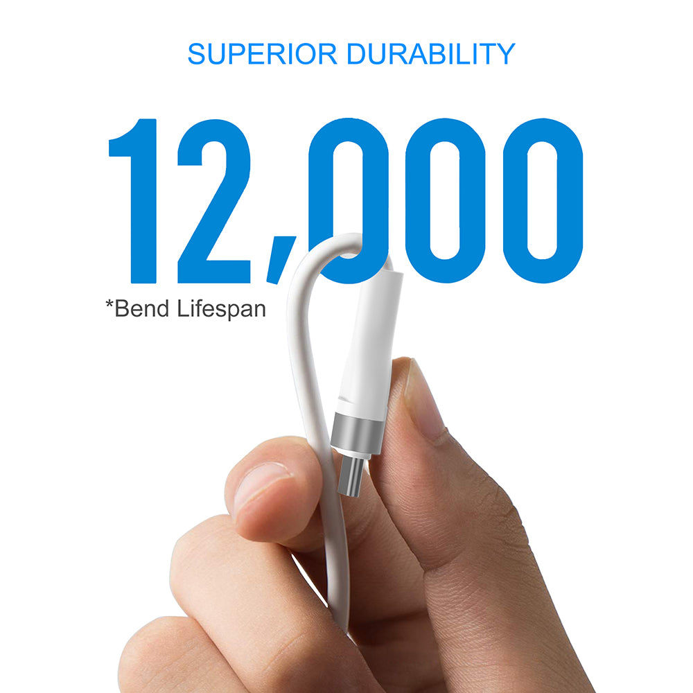 Data- en Oplaadkabel USB-A - USB-C Lito LD02C, 18W, 1.2m, Wit