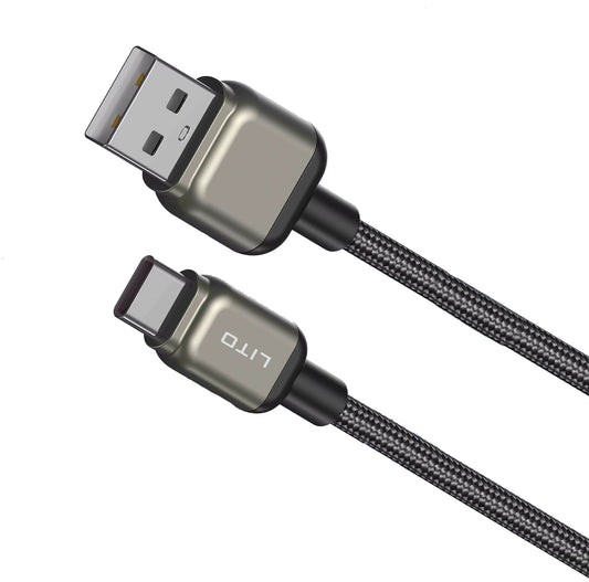 Data- en Oplaadkabel USB-A - USB-C Lito LD17, 18W, 1m, Zwart