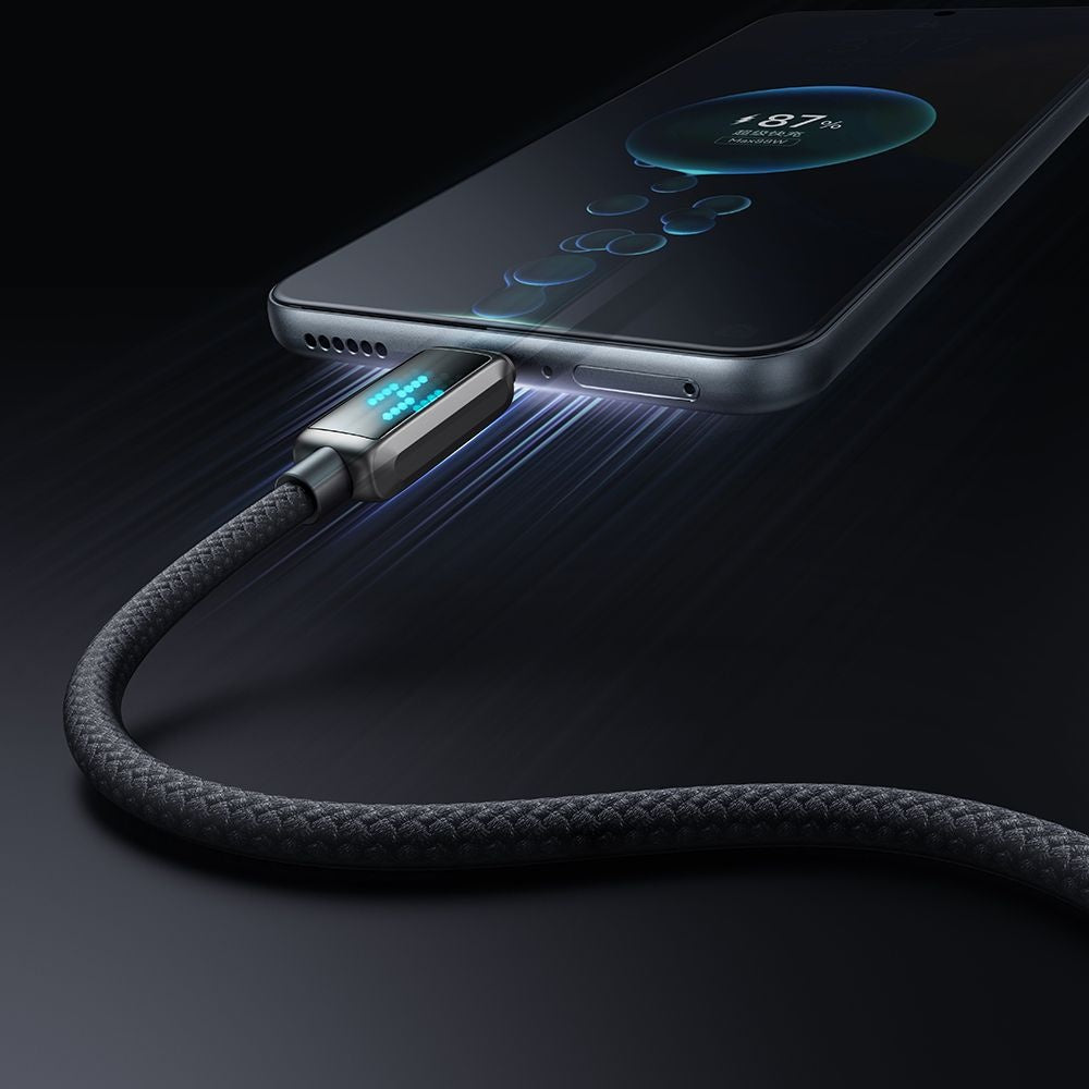 USB-A to USB-C McDodo CA-2350 Display Data and Charging Cable, 100W, 1.2m, Black