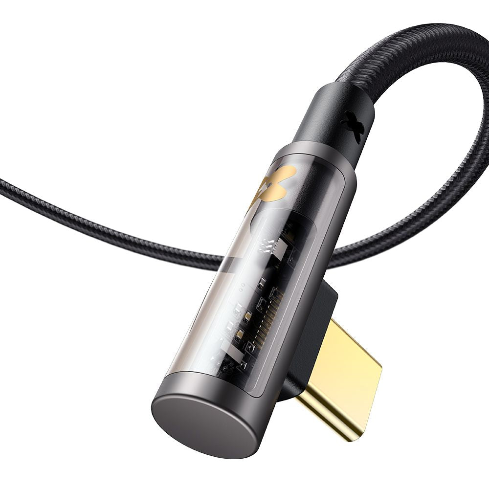 Data- en Oplaadkabel USB-A - USB-C McDodo CA-3380 Angled, 100W, 1.2m, Zwart