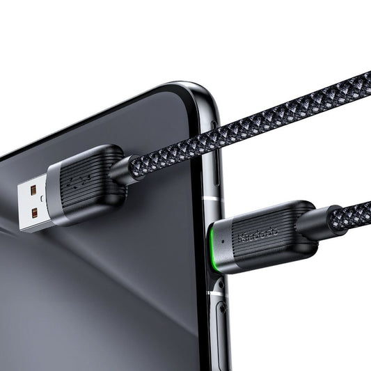 Data- en Oplaadkabel USB-A - USB-C McDodo CA-5650 Self Winding, 66W, 1.2m, Zwart