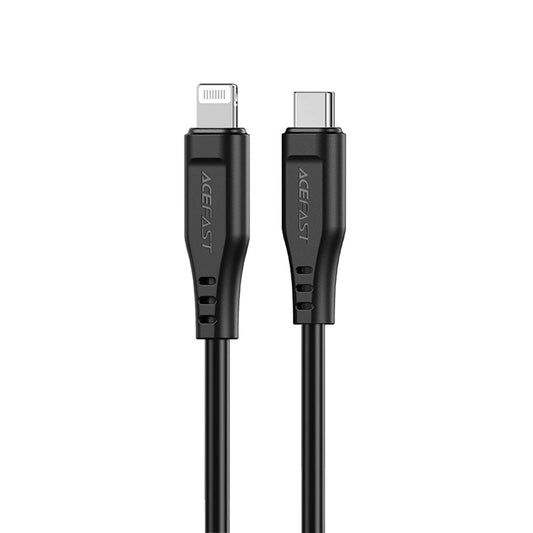 Data- en Oplaadkabel USB-C - Lightning Acefast C3-01, 30W, 1.2m, Zwart
