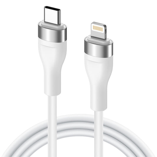Data- en Oplaadkabel USB-C - Lightning Lito LD02CL, 30W, 1.2m, Wit