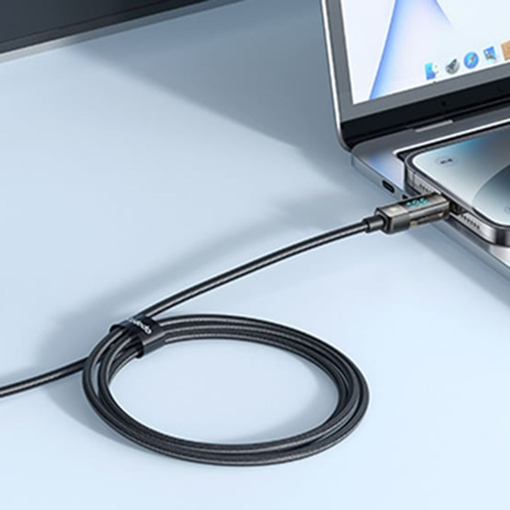 USB-C - Lightning McDodo CA-3600 Data- en Oplaadkabel met Auto Power Off Display, 36W, 1.2m, Zwart