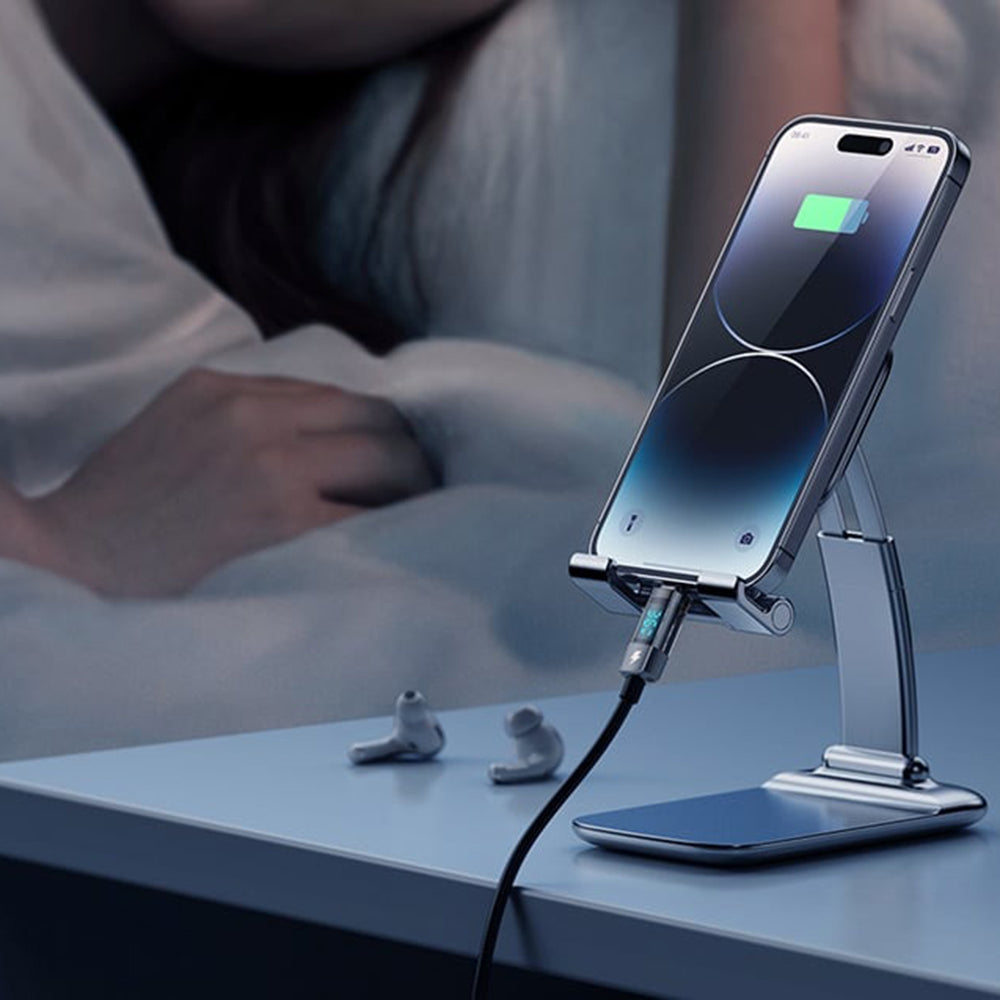 USB-C - Lightning McDodo CA-3600 Data- en Oplaadkabel met Auto Power Off Display, 36W, 1.2m, Zwart