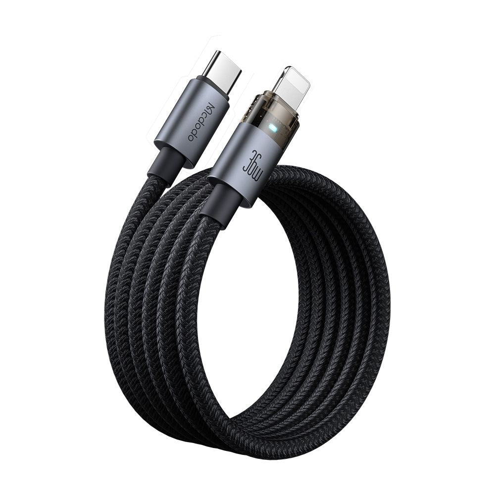 Data- en Oplaadkabel USB-C - Lightning McDodo CA-6940, 36W, 1.2m, Zwart