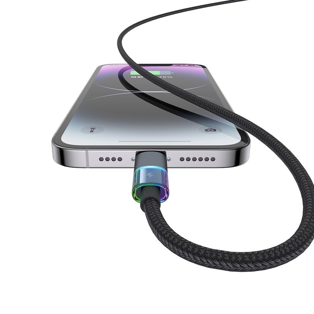 Data- en Oplaadkabel USB-C - Lightning McDodo CA-8190 Colorful, 36W, 1.2m, Zwart