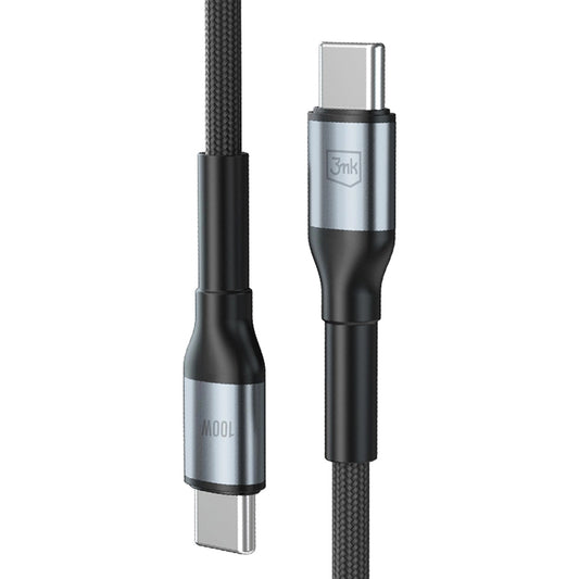 USB-C Data and Charging Cable - USB-C 3MK Hyper N, 100W, 1m, Black