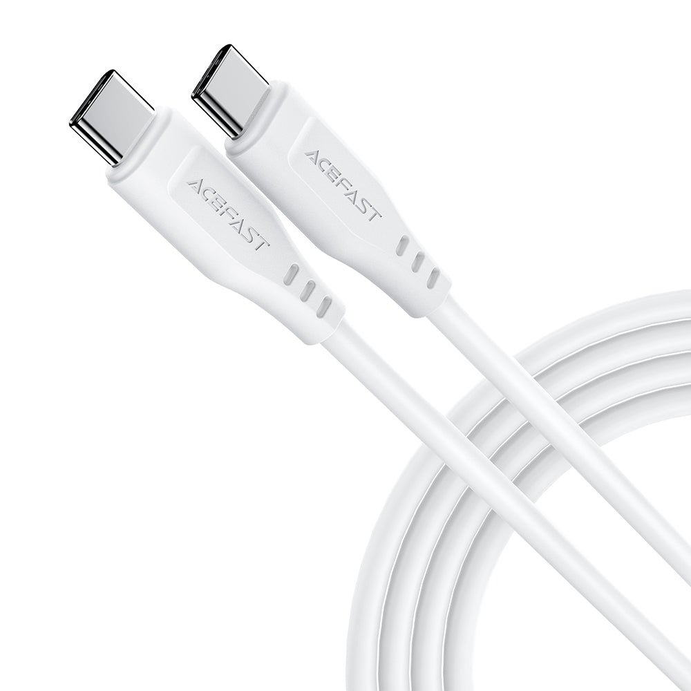 USB-C Data- en Oplaadkabel - USB-C Acefast C3-03, 60W, 1.2m, Wit