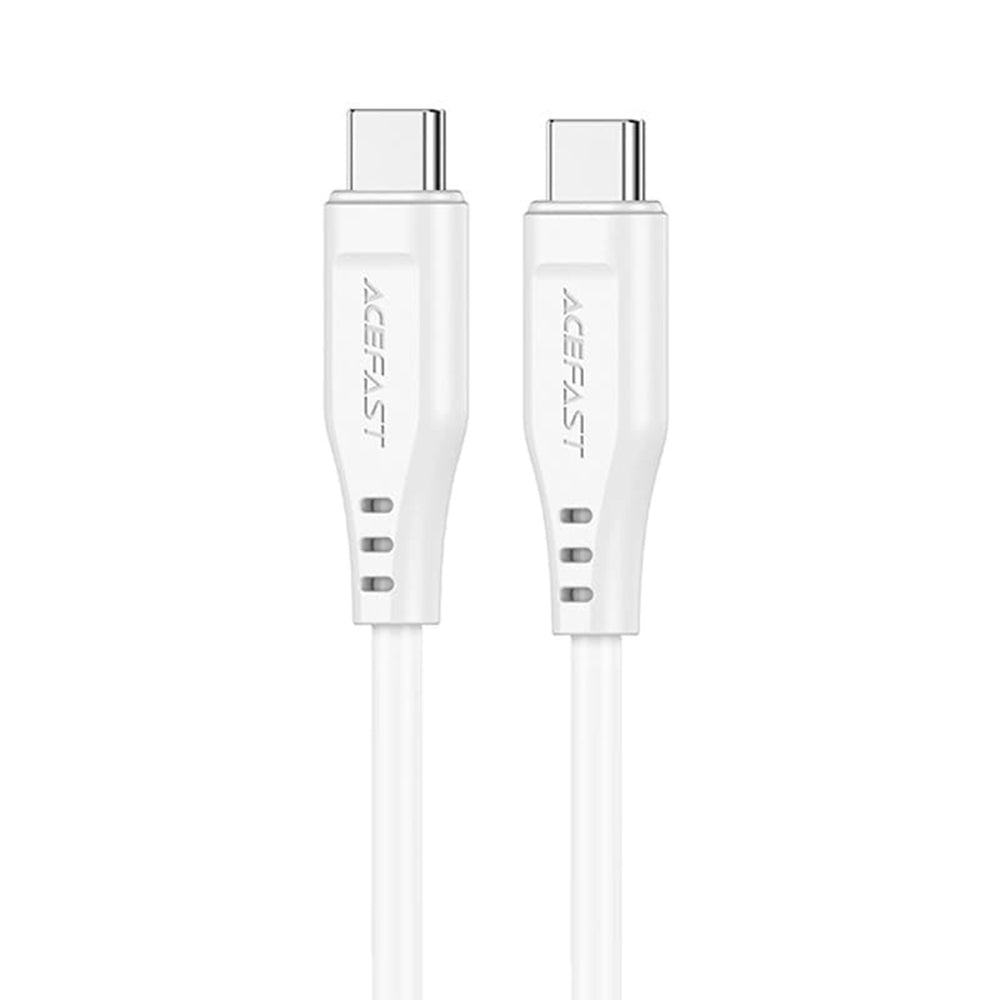 USB-C Data- en Oplaadkabel - USB-C Acefast C3-03, 60W, 1.2m, Wit