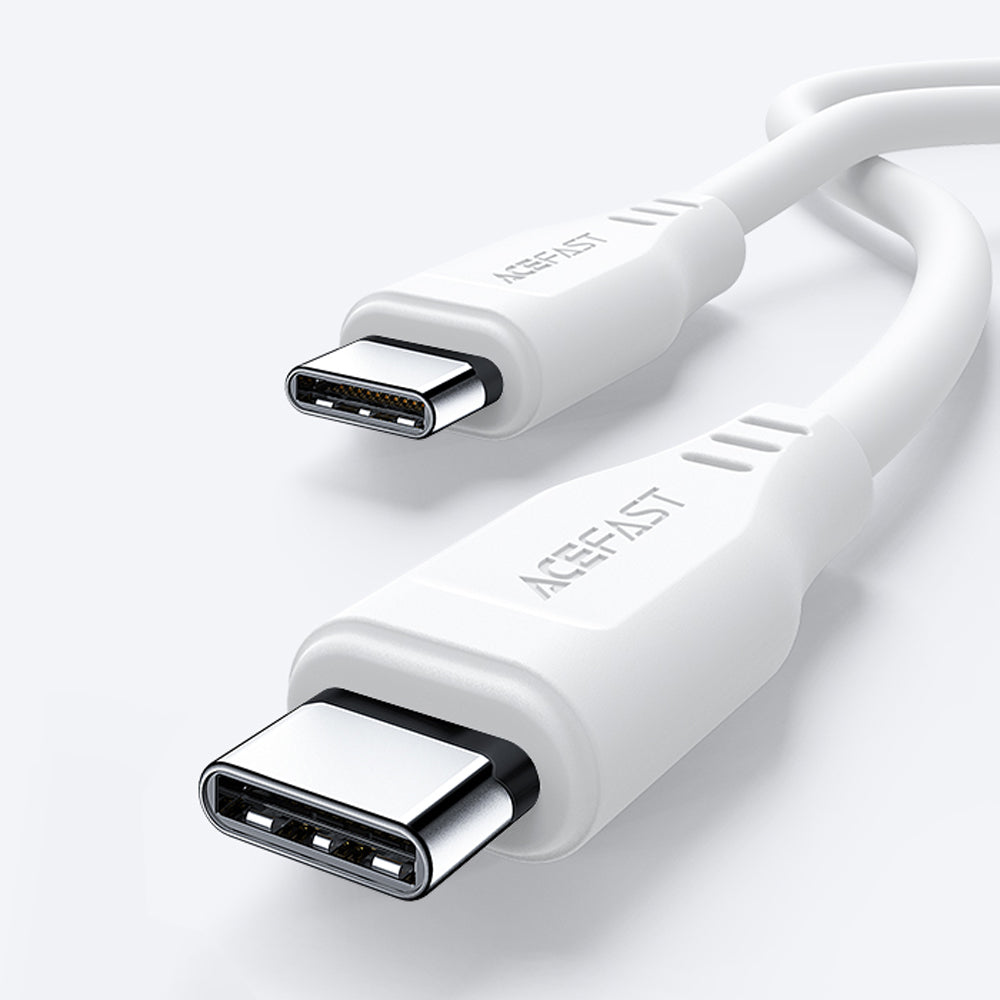 USB-C Data- en Oplaadkabel - USB-C Acefast C3-03, 60W, 1.2m, Wit