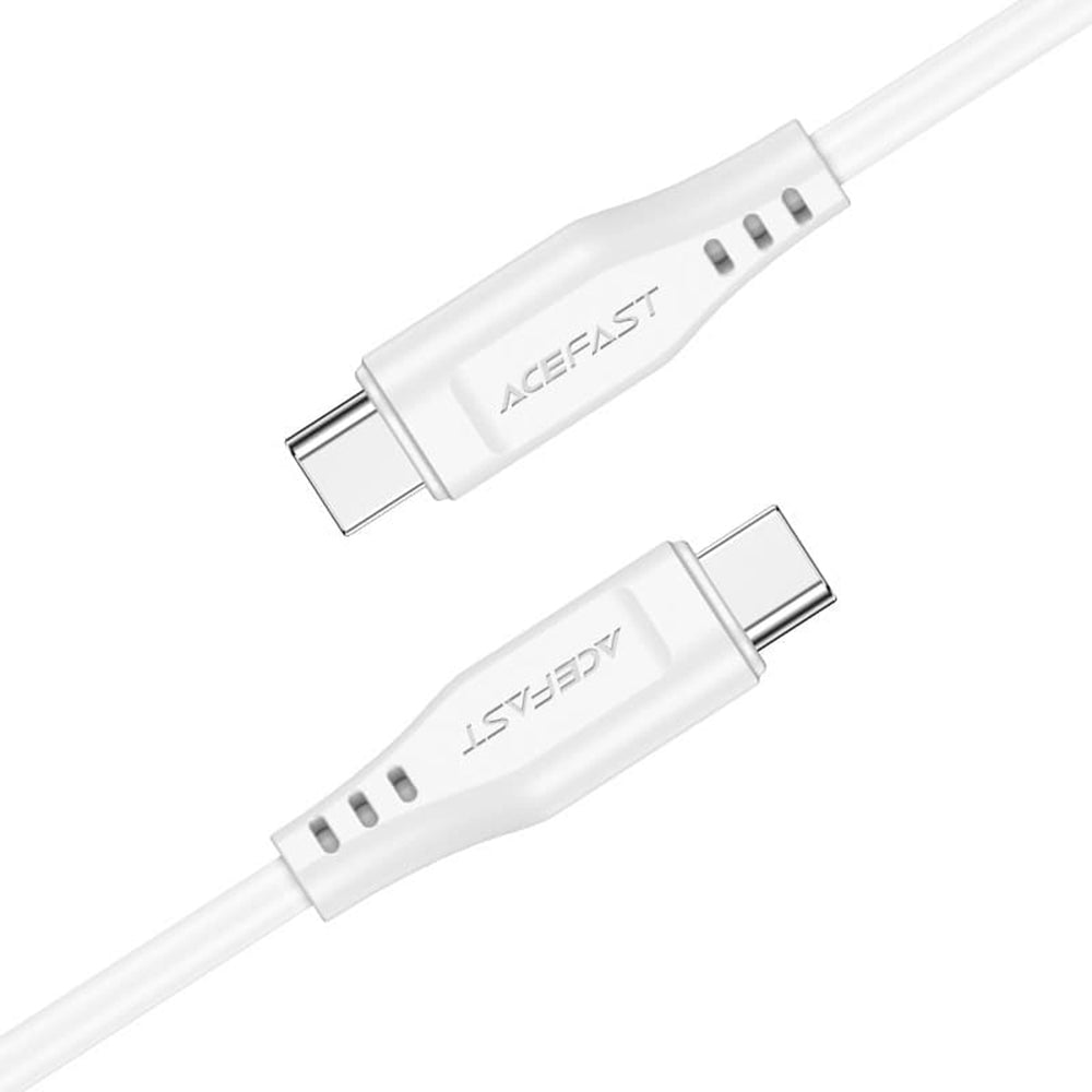 USB-C Data- en Oplaadkabel - USB-C Acefast C3-03, 60W, 1.2m, Wit