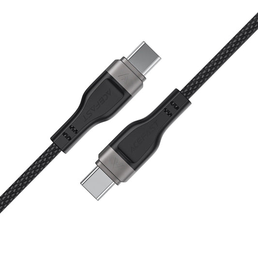 USB-C Data- en Oplaadkabel - USB-C Acefast C11-03, 60W, 1.2m, Zwart