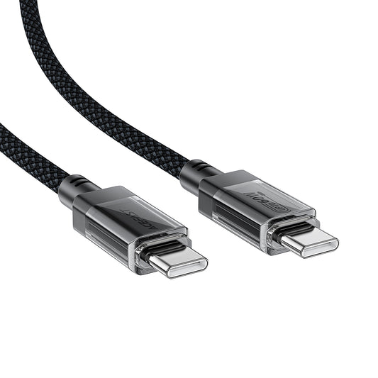 Data- en Oplaadkabel USB-C - USB-C Acefast C12-03, 60W, 1.2m, Zwart
