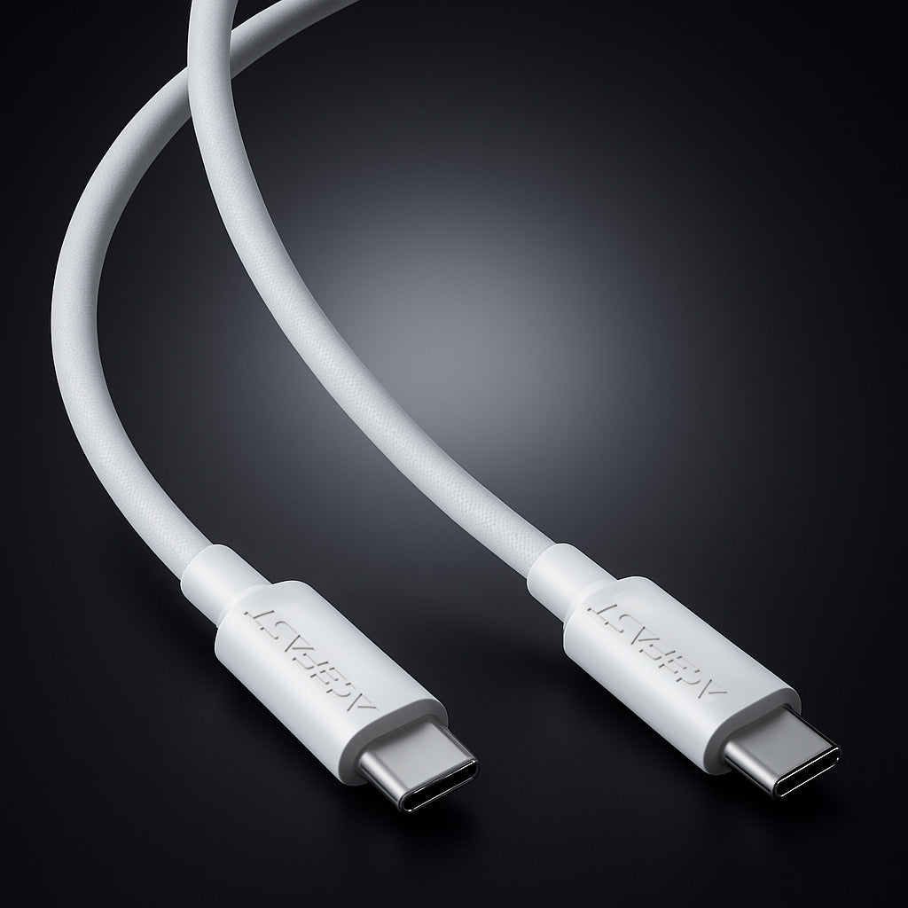 USB-C Data- en Oplaadkabel - USB-C Acefast C18-03, 60W, 1.2m, Wit