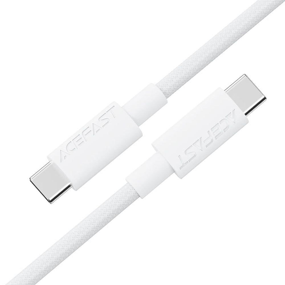 USB-C Data- en Oplaadkabel - USB-C Acefast C18-03, 60W, 1.2m, Wit
