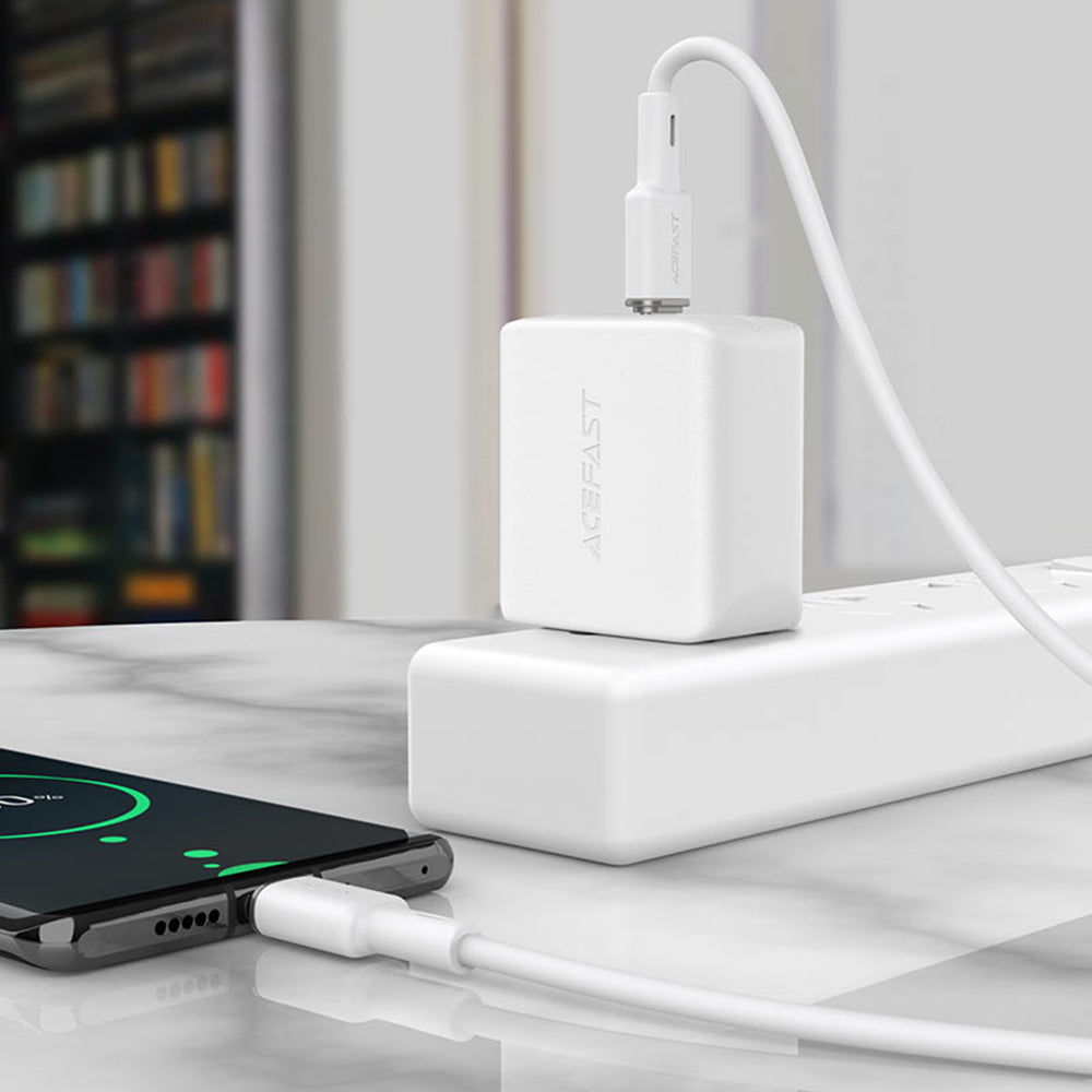 USB-C Data en Oplaadkabel - USB-C Acefast C2-03, 60W, 1.2m, Zwart