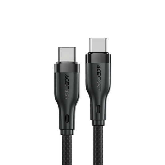 USB-C Data- en Oplaadkabel - USB-C Acefast C8-03, 60W, 1.2m, Zwart