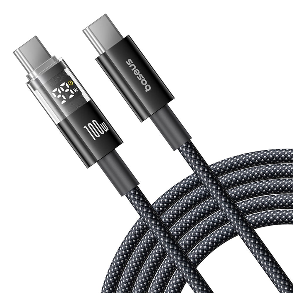 Data- en Oplaadkabel USB-C - USB-C Baseus Display 2, 100W, 2m, Zwart P10377706123-00