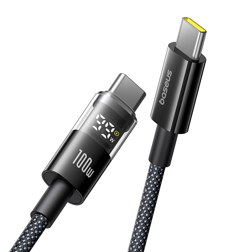 Data- en Oplaadkabel USB-C - USB-C Baseus Display 2, 100W, 2m, Zwart P10377706123-00