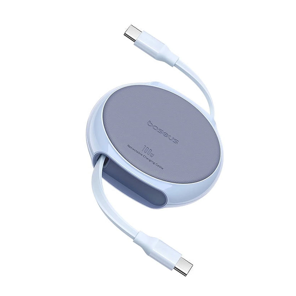 USB-C Data- en Oplaadkabel - USB-C Baseus Pathfinder Intrekbaar, 100W, 1m, Blauw P10368400311-00