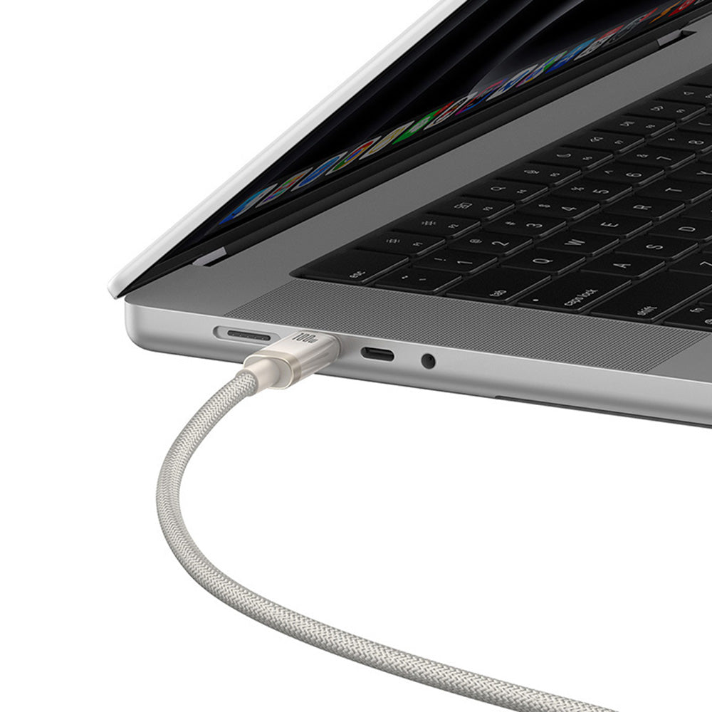 Data- en Oplaadkabel USB-C - USB-C Baseus Titanium, 100W, 2m, Zilver P10378100G21-01