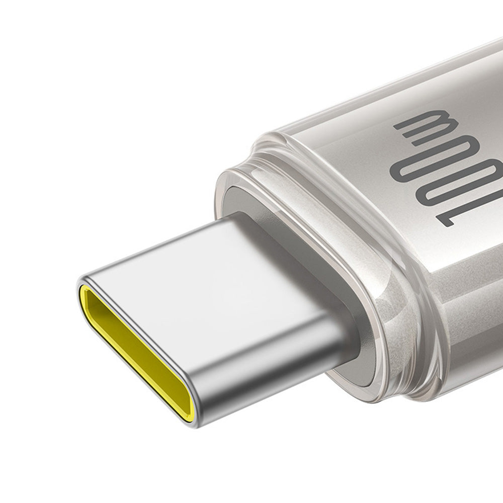 Data- en Oplaadkabel USB-C - USB-C Baseus Titanium, 100W, 2m, Zilver P10378100G21-01