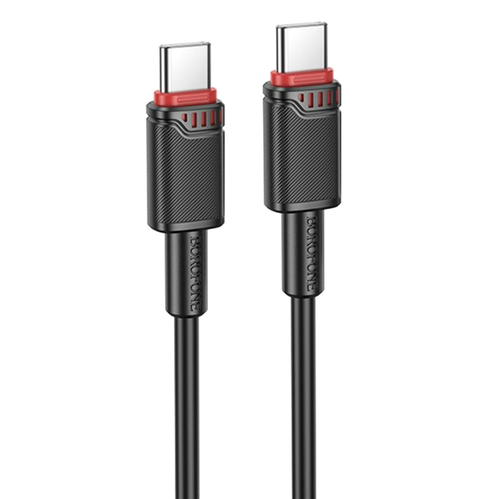 Data- en Oplaadkabel USB-C - USB-C Borofone BX110 Beneficio, 60W, 1m, Zwart