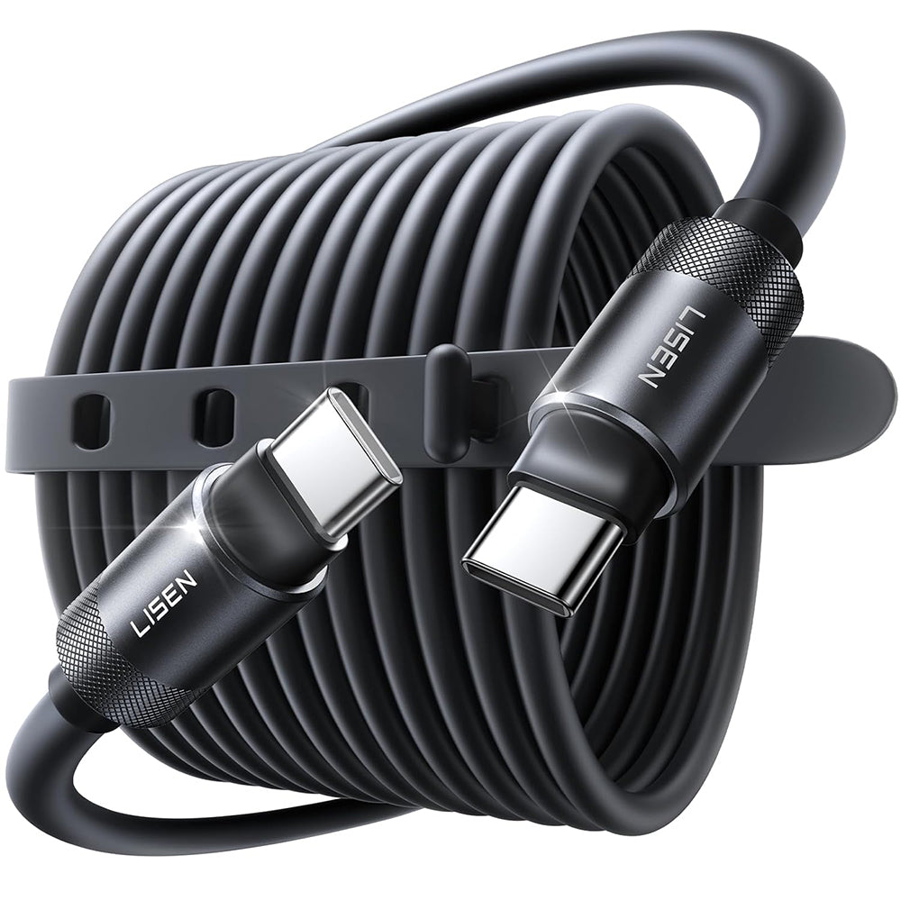 Data- en Oplaadkabel USB-C - USB-C Lisen L115, 100W, 3m, Zwart YL0125040001