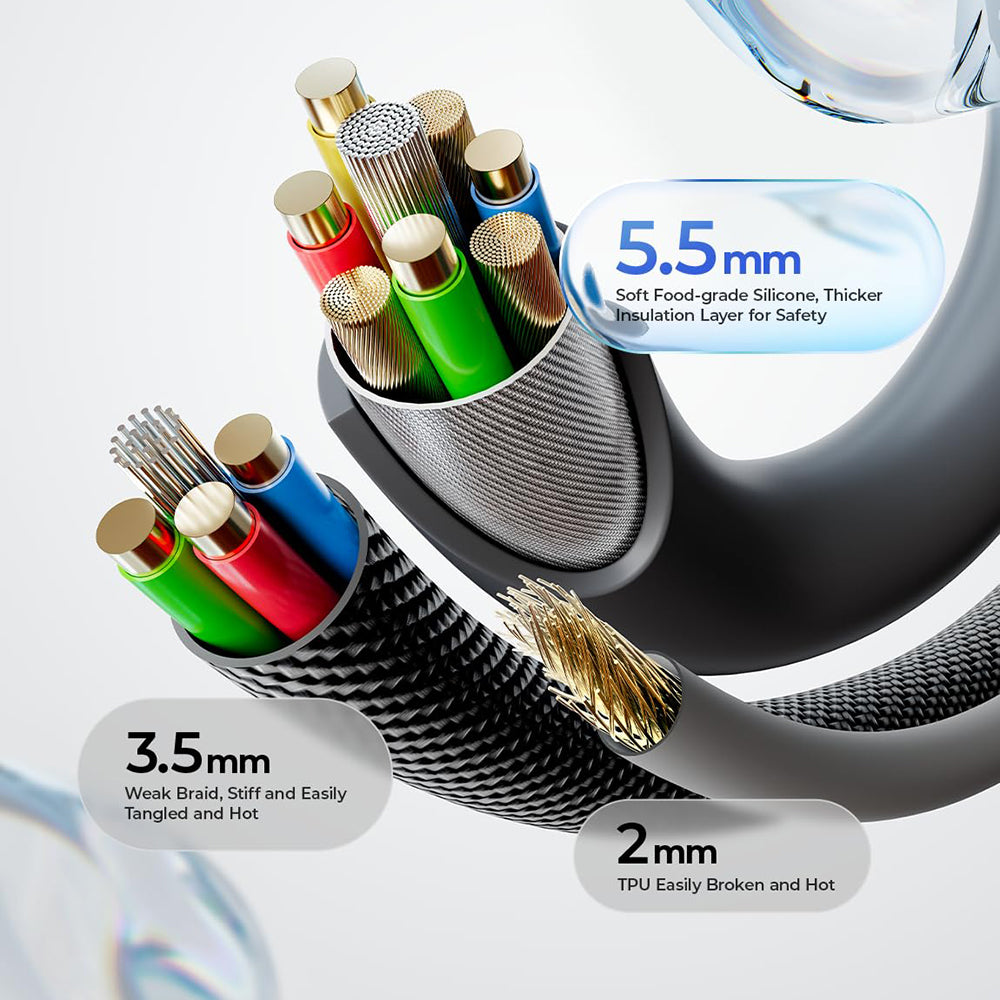 Data- en Oplaadkabel USB-C - USB-C Lisen L115, 100W, 3m, Zwart YL0125040001
