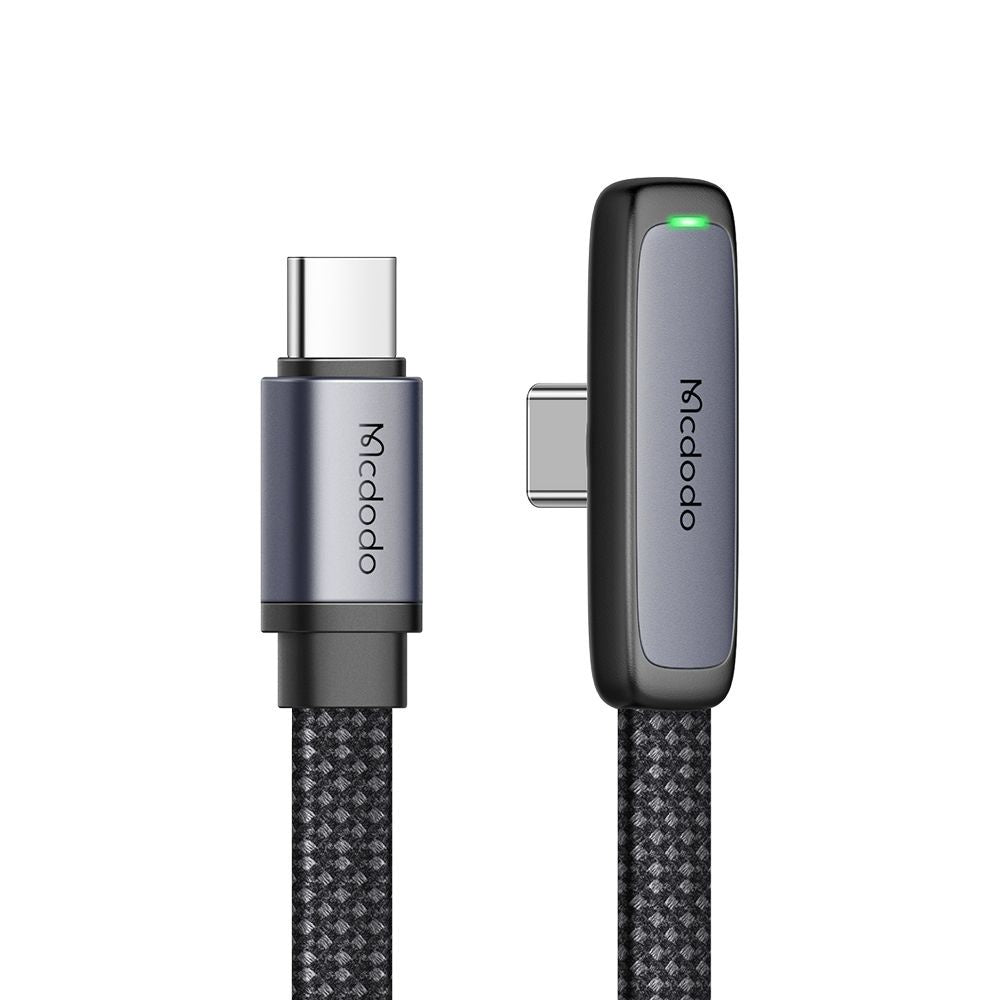 USB-C Data- en Oplaadkabel - USB-C McDodo CA-3360 Angled, 65W, 1.2m, Zwart