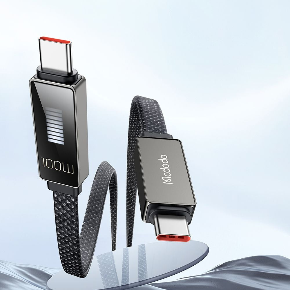 USB-C Data and Charging Cable - USB-C McDodo CA-4470 Rythm Display, 100W, 1.2m, Black