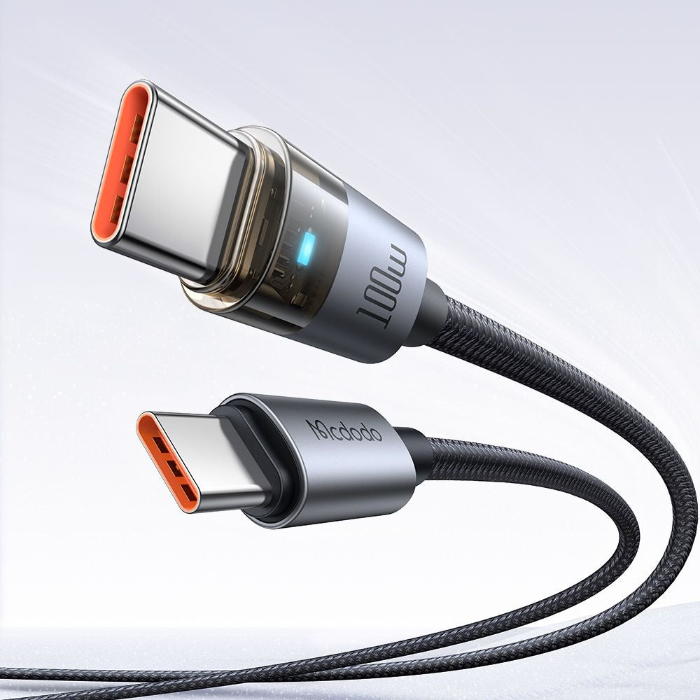 USB-C Data- en Oplaadkabel - USB-C McDodo CA-5580, 100W, 1.2m, Zwart