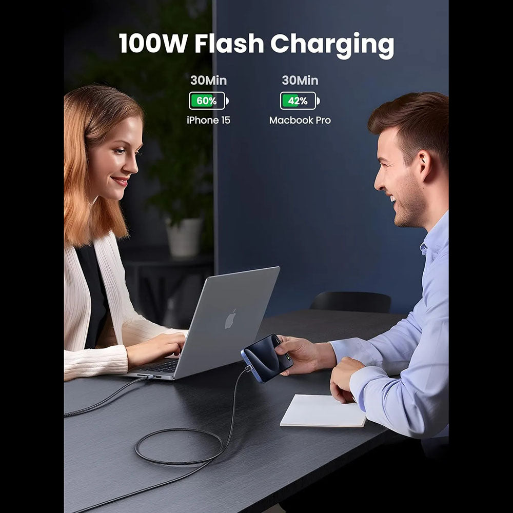 USB-C Data and Charging Cable - USB-C UGREEN L512, 100W, 1m, Gray