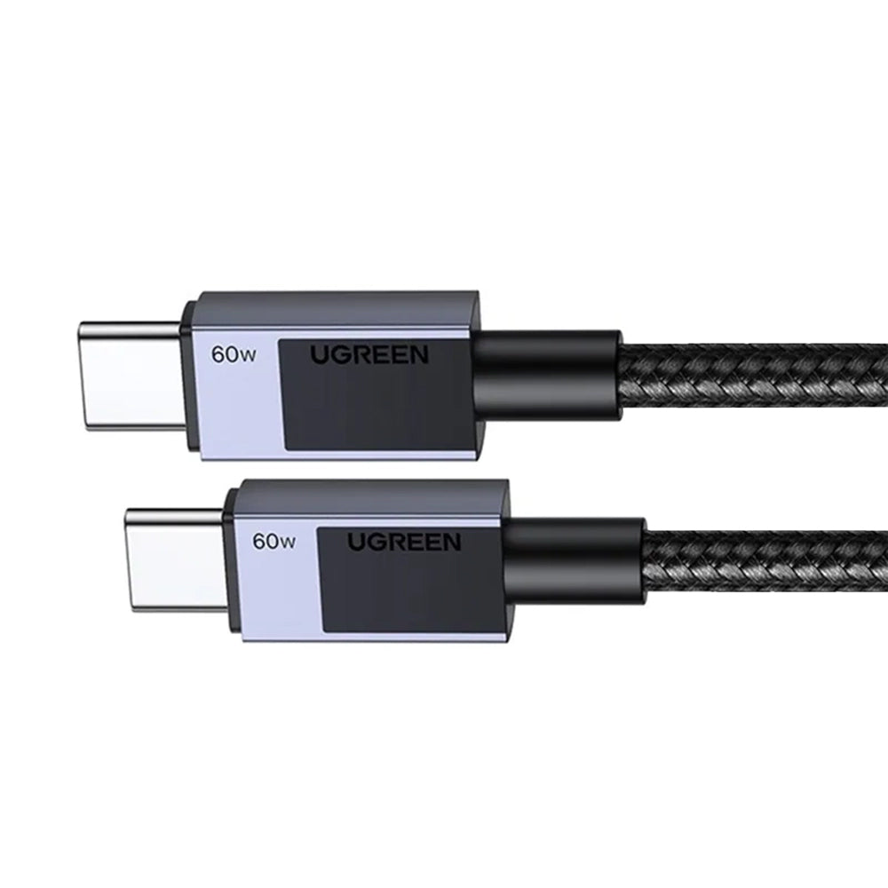 USB-C Data- en Oplaadkabel - USB-C UGREEN L524, 60W, 1m, Gri