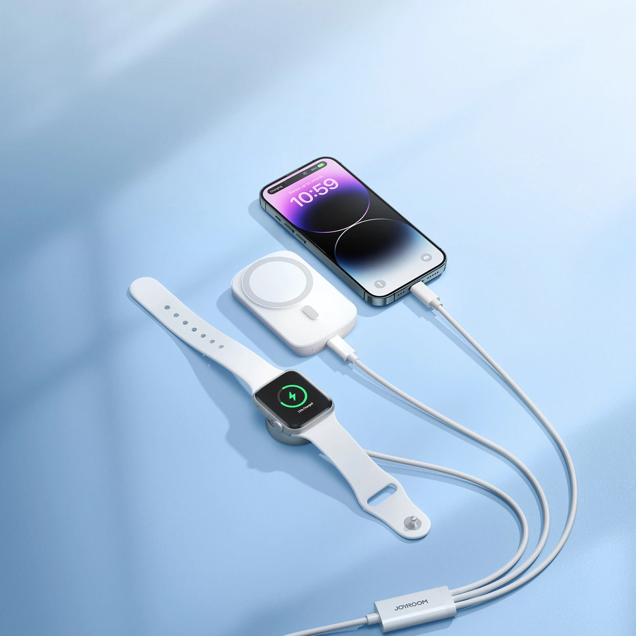 Draadloze Oplader Joyroom S-IW008 voor Apple Watch Series, USB-A, Wit