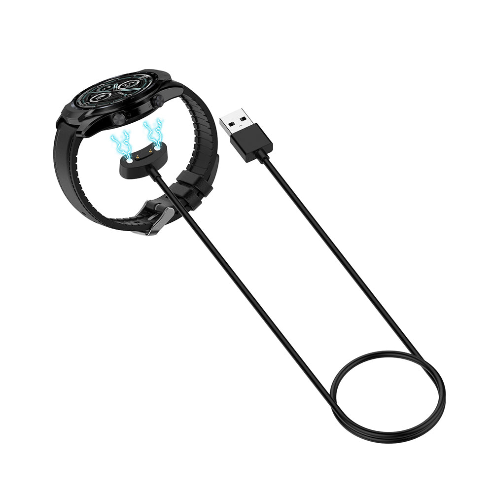 Oplaadkabel Techsuit TCW1 voor Mobvoi Watch Series, USB-A, Zwart