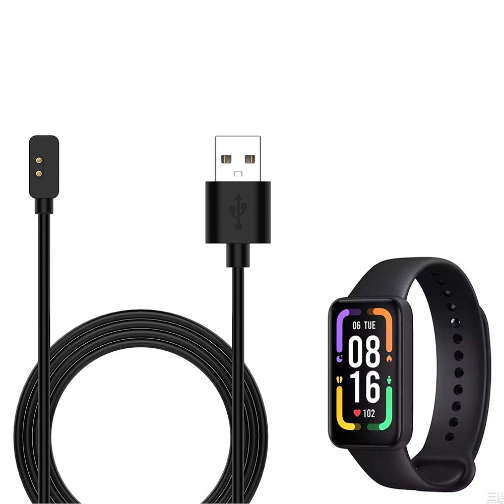 Oplaadkabel Techsuit TXC2 voor Xiaomi Smart Band 7 Pro / Redmi Watch 2 / Watch 2 Lite, USB-A, Zwart