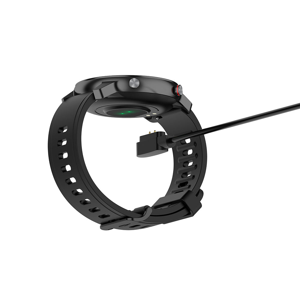 Oplaadkabel Techsuit TXC4 voor Oneplus Nord Watch / Haylou Bling LS12 / RT LS05S, USB-A, Zwart