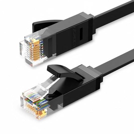 Netwerkkabel UGREEN NW102 Flat, UTP, Cat6, 1m, Zwart