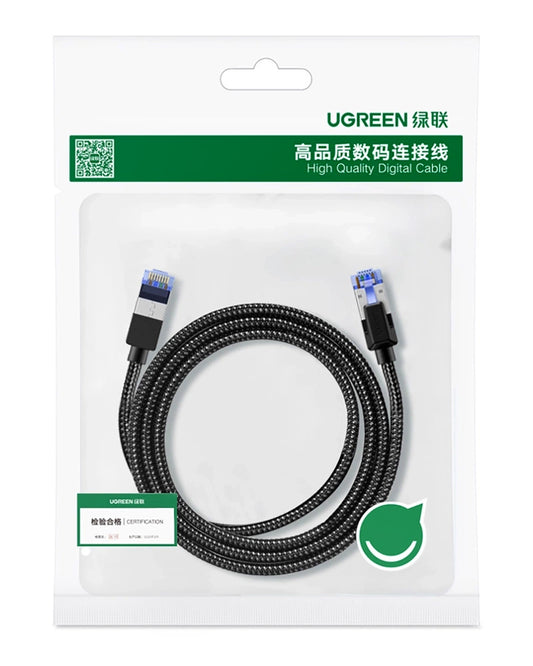 UGREEN NW153 Netwerkkabel, UTP, Cat8, 1m, Zwart