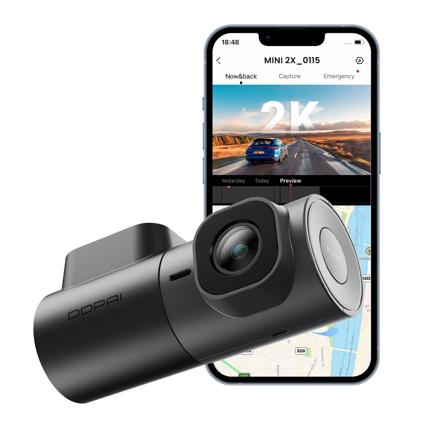 Auto Camera DDPAI MINI2X, 2K, Wi-Fi